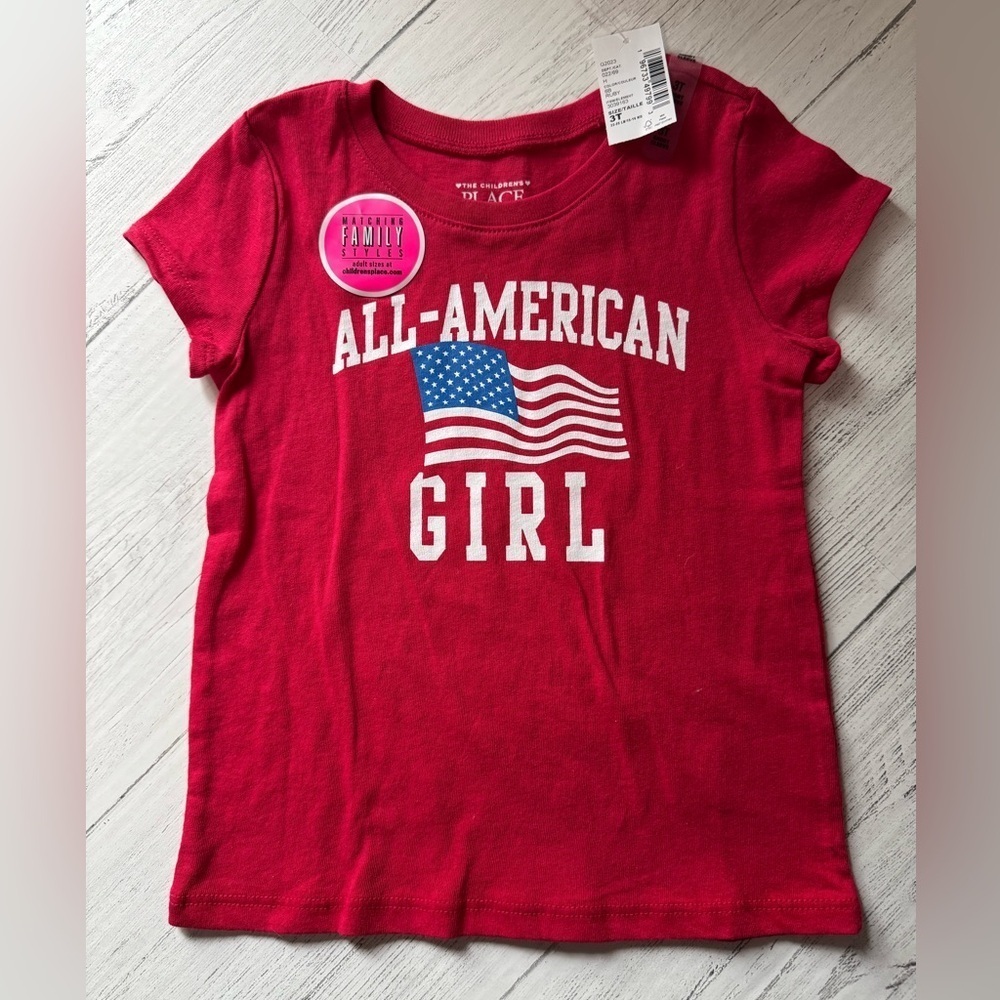 Children’s place red flag shirt All American girl